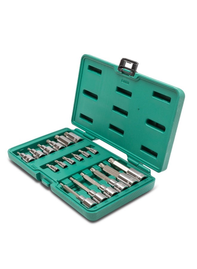 SATA ST09051SJ 18-Piece 1/4" and 1/2" Drive Bit Socket Set - Image 4